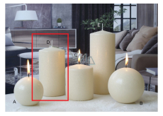 Lima Ice pastel candle creme cylinder 80 x 150 mm 1 piece