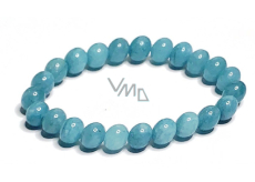 Aquamarine bracelet elastic natural stone, bead 8 mm / 16-17 cm, sailor stone, healing power of the ocean