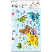 Wall sticker world map 24 x 42 cm