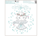 Window film Christmas Angel with wreath, blue 30 x 33,5 cm