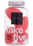 Gabriella Salvete Take Five soft sponge for comfortable make-up application red 5 pieces