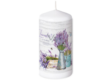 Candles Lavender candle purple cylinder 60 x 110 mm