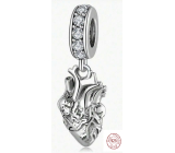 Charm Sterling silver 925 Heart, love bracelet pendant