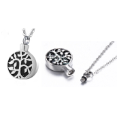 Commemorative urn pendant, Tree of Life waterproof, Stainless steel 18 x 29 mm