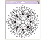 Adhesive foil for glass paints Mandala flower 30 x 33,5 cm