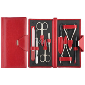 Dup Manicure Andrea leather 9 piece set red 230401-574
