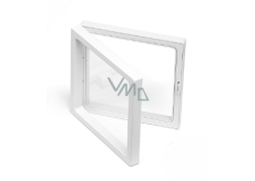 3D universal plastic frame with foil, white 5 x 5 cm