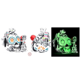 Disney Pixar Coco Miguel & Dante Skull Glow-in-the-dark Charm, Sterling  silver