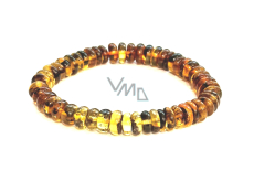 Amber Baltic bracelet elastic natural disc, 16 - 17 cm wisdom - health - kindness