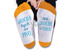 Nekupto Family gifts with humor Socks I would jump for beer, size 39-42