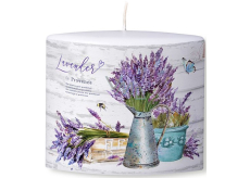 Candles Lavender scented candle with lavender decal ellipse 110 x 45 x 110 mm 1 piece