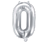 Ditipo Inflatable foil balloon number 0 silver 35 cm 1 piece