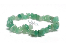 Avanturin green bracelet elastic chopped natural stone 19 cm, lucky stone