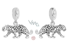 Charm Sterling silver 925 Panther, animal bracelet pendant