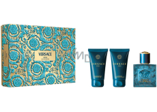 Versace Eros Eau de Parfum 50 ml + After Shave Balm 50 ml + Shower Gel 50 ml, gift set for men