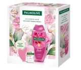 Palmolive Alluring Love Soft Rose & Peony Shower Gel 500 ml + Happy Roll-On Antiperspirant 50 ml + Gua Sha Facial Massage Tool, Cosmetic Set for Women