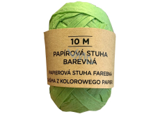 Albi Raffia natural paper ribbon Green 10 m