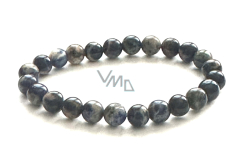 Sodalite bracelet elastic natural stone, 8 mm bead / 16 - 17 cm, stone of communication, energy, vitality