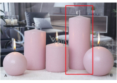 Lima Ice pastel candle pink cylinder 80 x 200 mm 1 piece