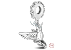 Charm Sterling silver 925 Charming hummingbird style animal bracelet pendant