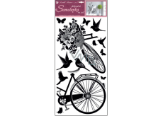 Wall sticker bicycle with flower 60 x 32 cm