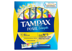 Tampax Compak Pearl Regular women's tampons with 16-piece applicator