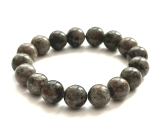 Yooperlit bracelet elastic natural stone, ball 12 mm / 16 - 17cm, stone of truth