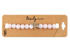 Albi Turtle Elastic Bracelet Pink - Rose Quartz Imitation 1 piece