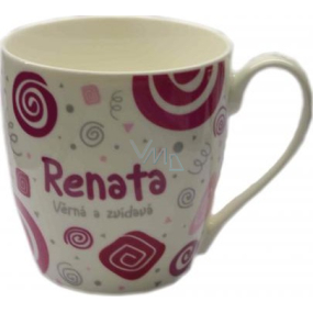 Nekupto Twister mug named Renata pink 0.4 liter