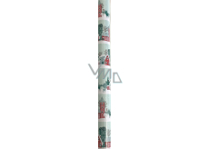 Nekupto Christmas gift wrapping paper 70 x 500 cm Light green with houses