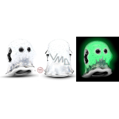 Charm Sterling Silver 925 Boo Ghost Glowing in the Dark, Luminous Bead for Bracelet, Halloween