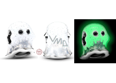 Charm Sterling Silver 925 Boo Ghost Glowing in the Dark, Luminous Bead for Bracelet, Halloween