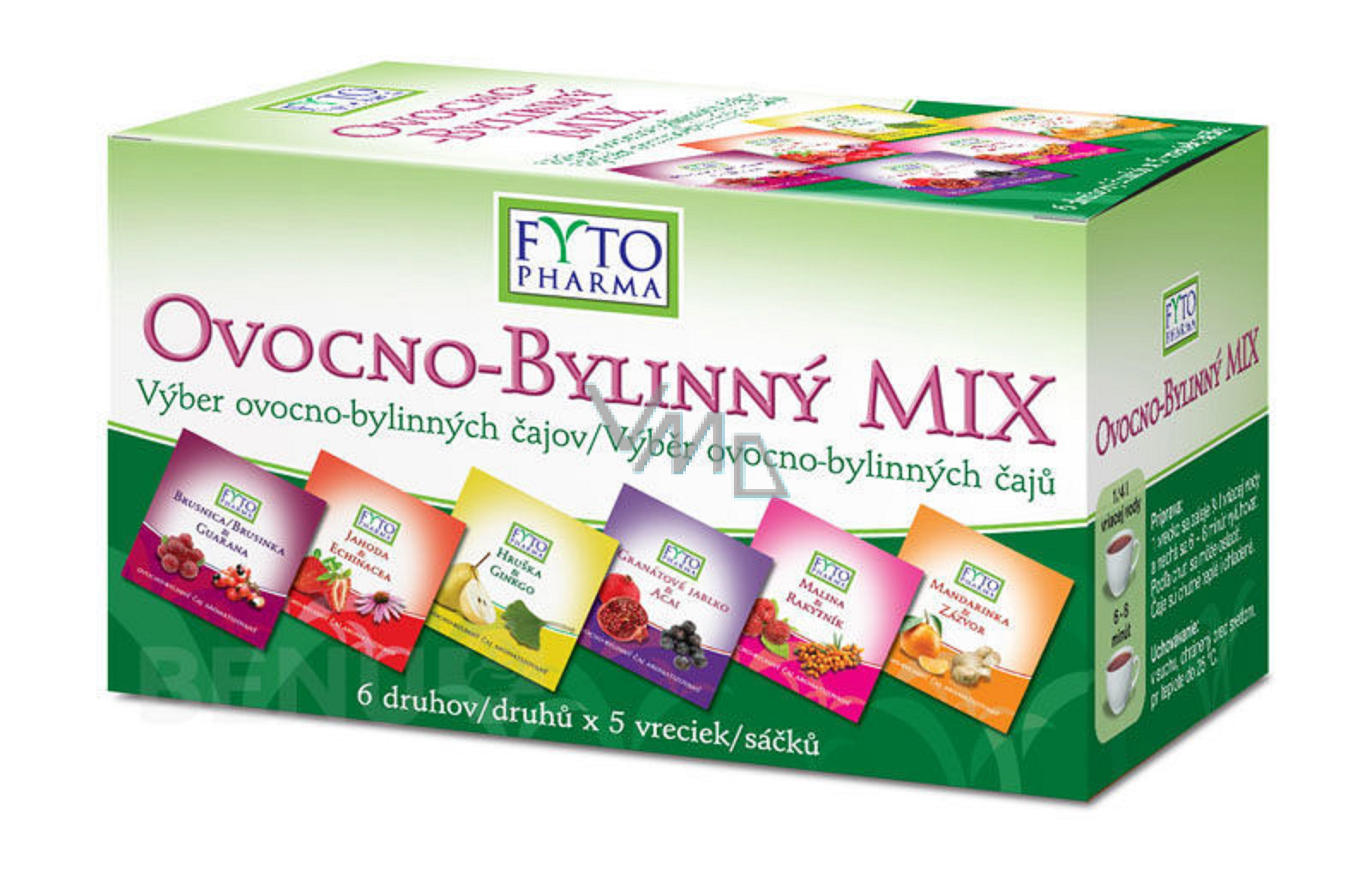 Fytopharma Ovocno - herbal Mix of teas 6 types of 5 pieces, 30 x 2 g ...