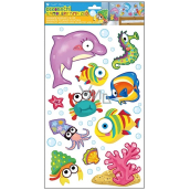 Decorative stickers Ocean, pink dolphin 26 x 42 cm