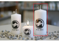 Lima Horoscope Pisces Candle Cylinder 60 x 120 mm 1 piece