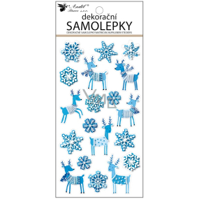 Christmas decorative stickers Deer 10 x 21 cm