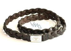 Tom Tailor leather braided wrap bracelet with steel magnetic clasp 60 cm