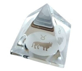 Glass Pyramid clear, Taurus zodiac sign