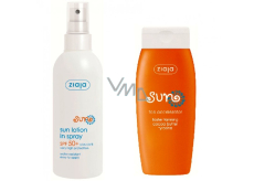Ziaja Sun SPF 50+ UVA / UVB waterproof suntan lotion spray 170 ml + suntan activator with tyrosine 150 ml, duopack