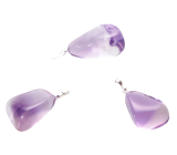 Amethyst Brazil Tumbler pendant natural stone M, approx. 2,5 cm, AA quality, stone of kings and bishops