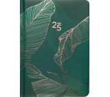 Albi Diary 2025 weekly - Green and gold leaves 12 x 16,8 x 1,5 cm