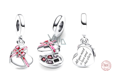 Sterling Silver 925 All You Need Is Love and Chocolate - Magic Chocolate Heart, Candy Pendant Pendant Bracelet Birthday