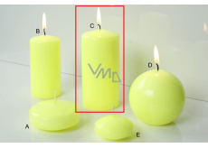 Lima Reflex phosphor yellow candle cylinder 60 x 120 mm 1 piece