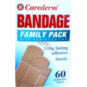 Carederm Bandage sterile patches for minor wounds 60 skin of 3 sizes