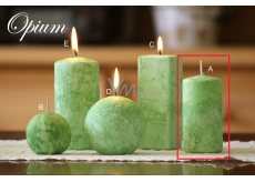 Lima Marble Opium scented candle green cylinder 50 x 100 mm 1 piece