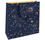 Nekupto Luxury paper gift bag 23 x 23 x 10 cm Night sky