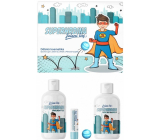 Regina Superhero shower gel 250 ml + bath foam 300 ml + lip balm + bouncy ball, cosmetic set for children