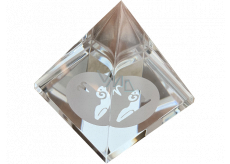 Glass Pyramid clear, Aries zodiac sign