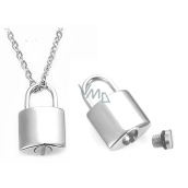 Commemorative, memorial urn pendant, Waterproof lock, Stainless steel 15 x 26 cm