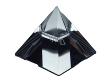 Crystal Glass Smooth Pyramid 40 mm - Paperweight, Gift Box